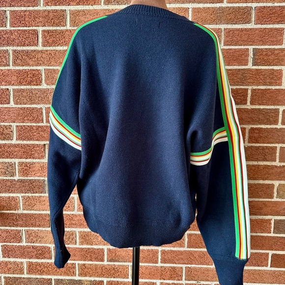 Isabel Marant Étoile Striped Knit Pullover Sweater Navy Crew, Size 40 EU 8 US - Picture 4 of 9